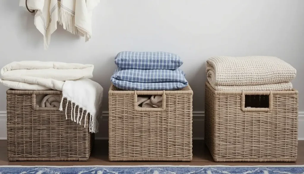 Add Woven Storage Baskets