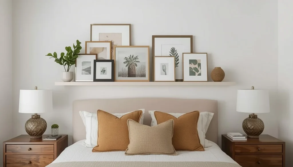 Add a Picture Ledge Above the Bed