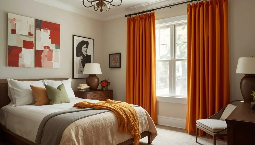 Bold Accent Color Curtains