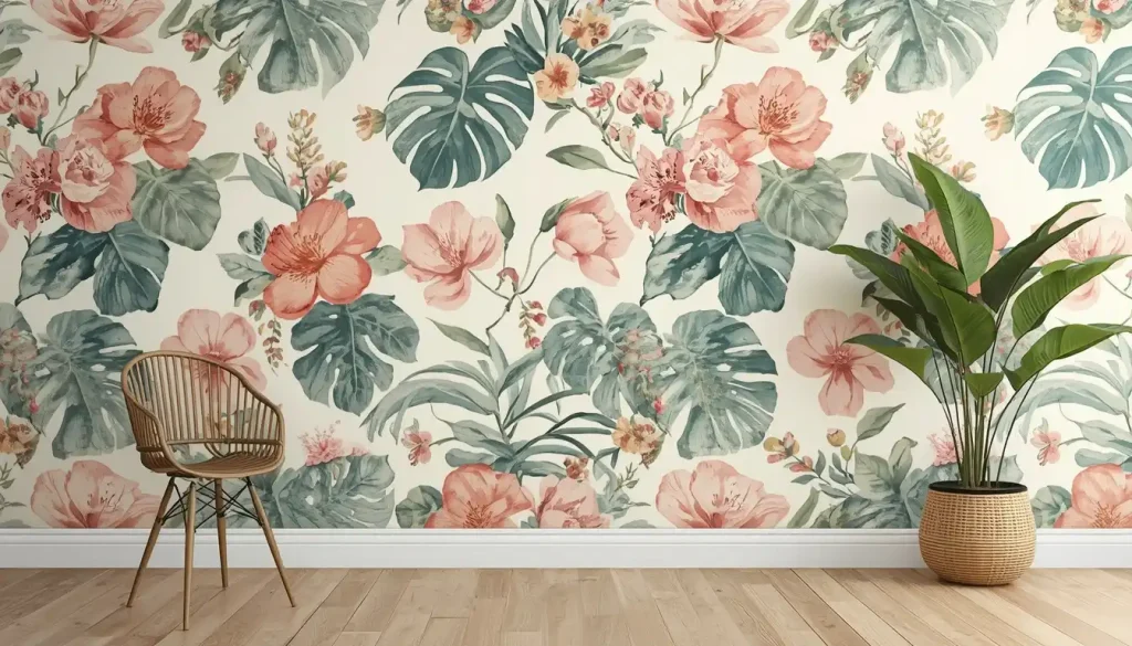 Floral Wallpaper Feature Wall