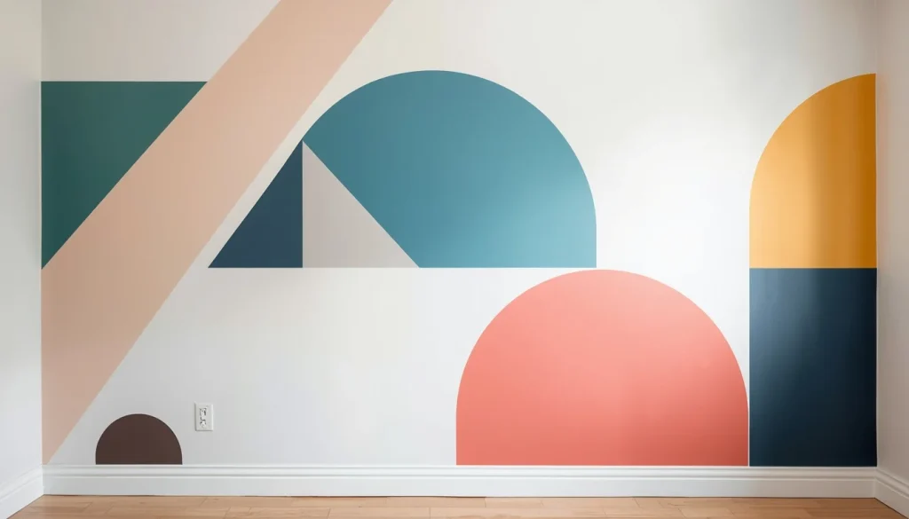 Geometric Painted Accent Wall