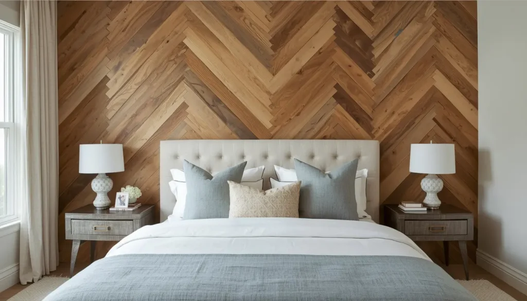 Herringbone Wood Accent Wall