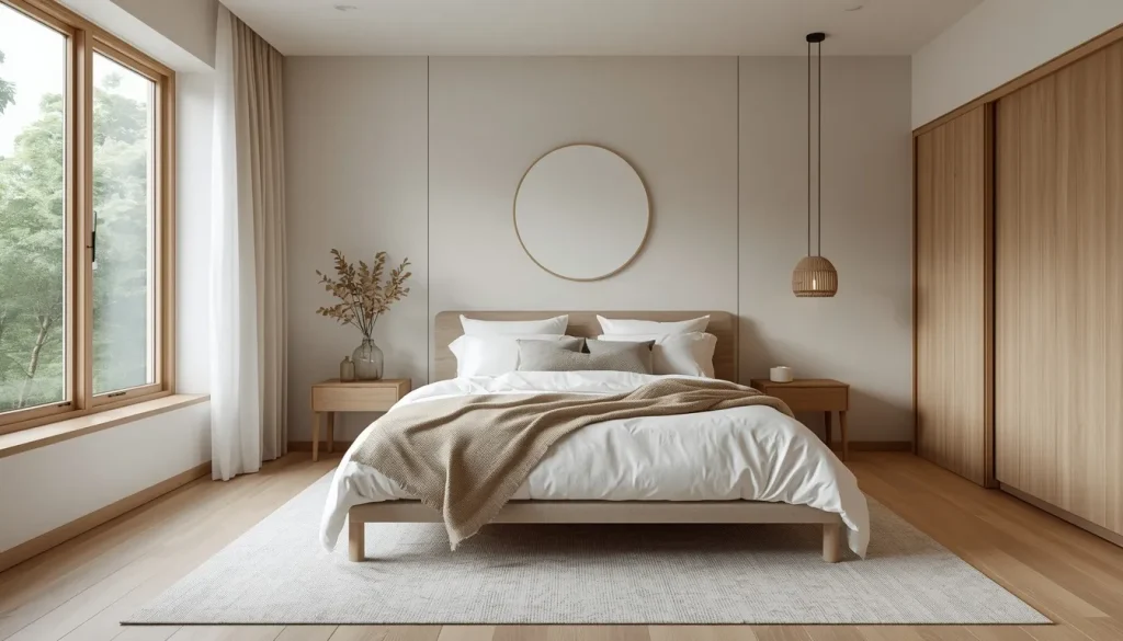 Japandi Masculine Bedroom