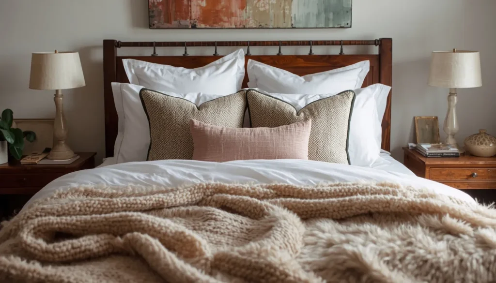 Layer Pillows and Cozy Throws