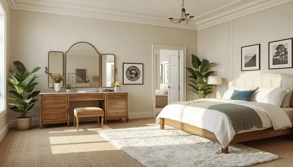 Master Bedroom With Vanity Area