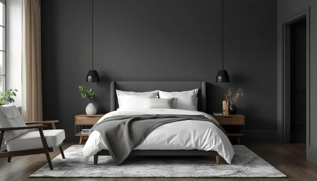 Moody Charcoal Gray Wall
