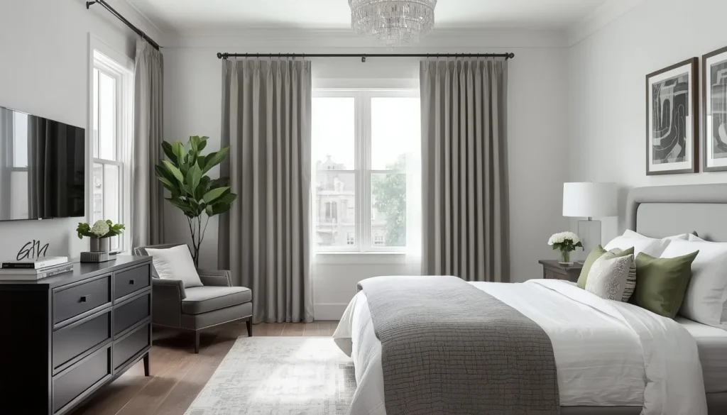 Soft Gray Curtains for Modern Bedrooms