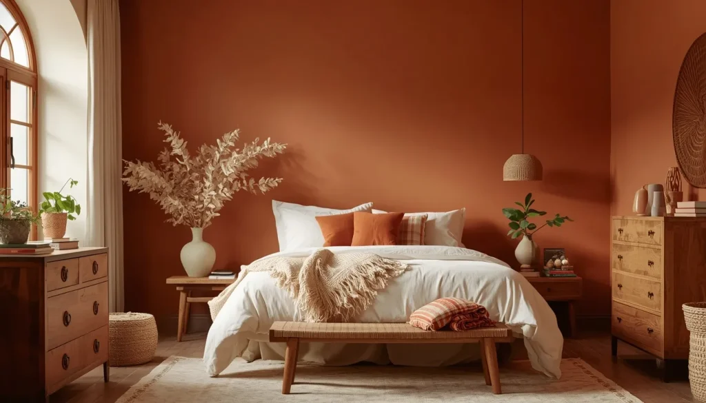 Terracotta, Cream, and Natural Wood