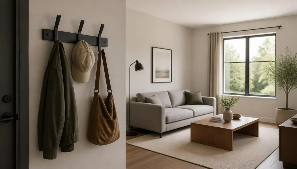 Use Hooks Instead of Extra Furniture