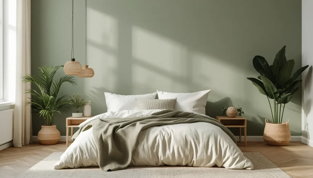 Warm Sage Green Wall
