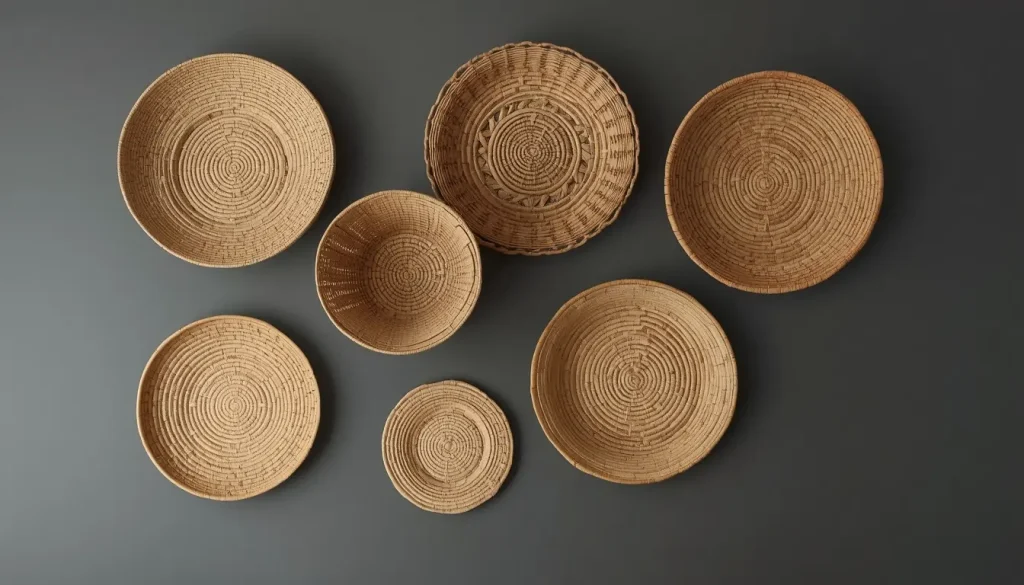 Arrange Woven Baskets on the Wall