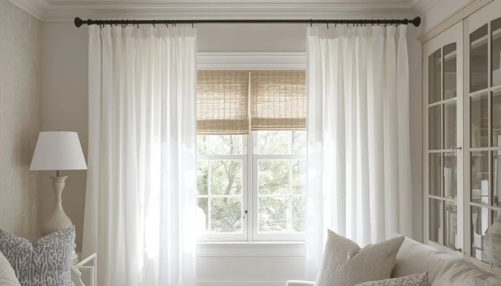 Hang Sheer White Curtains
