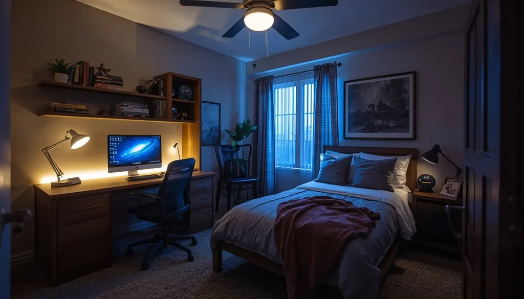 LED-Lit Teen Boy Bedroom