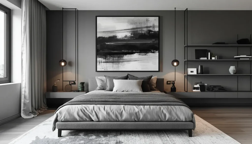 Modern Gray Bedroom