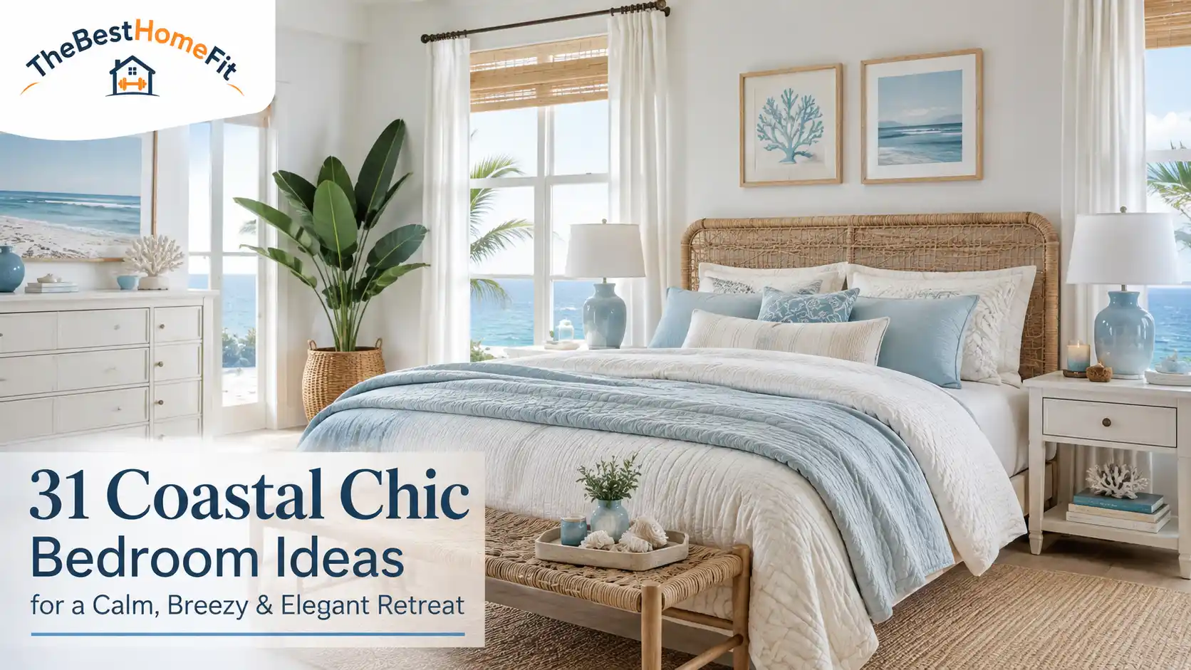 31 Coastal Chic Bedroom Ideas for a Calm, Breezy & Elegant Retreat