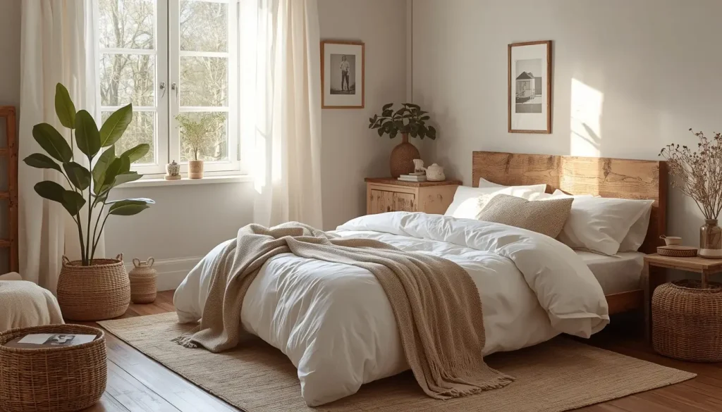 Renter-Friendly Rustic Farmhouse Bedroom Ideas