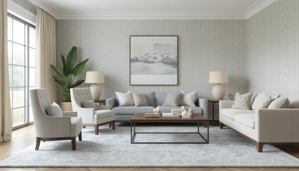 Soft Blue or Neutral Area Rug