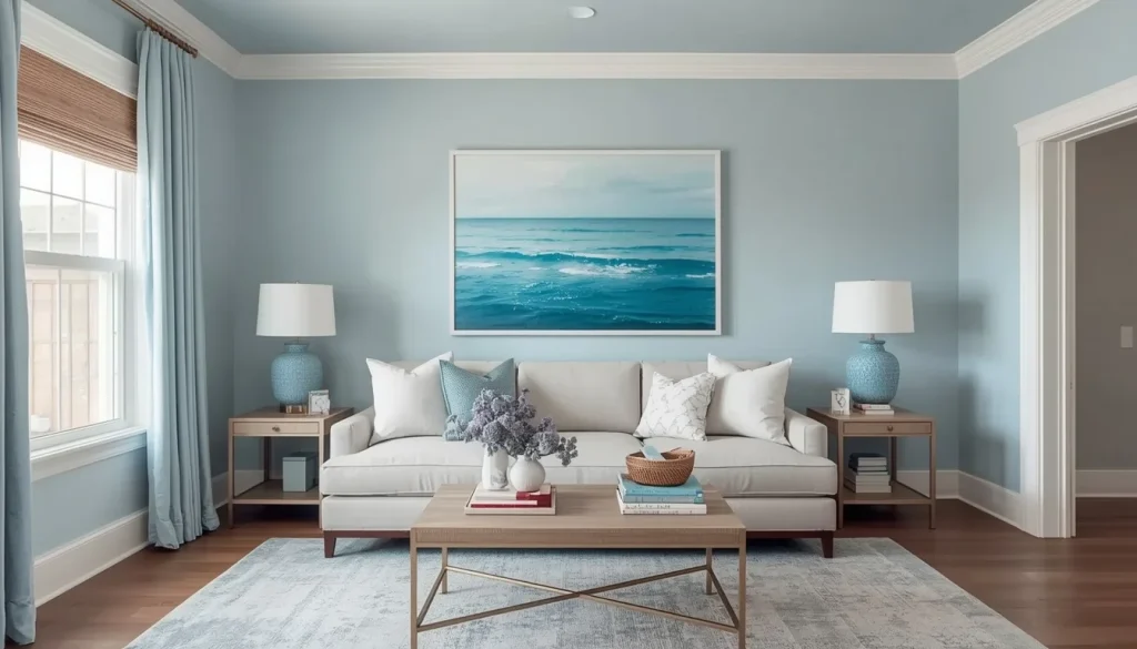 Soft Ocean-Blue Accents