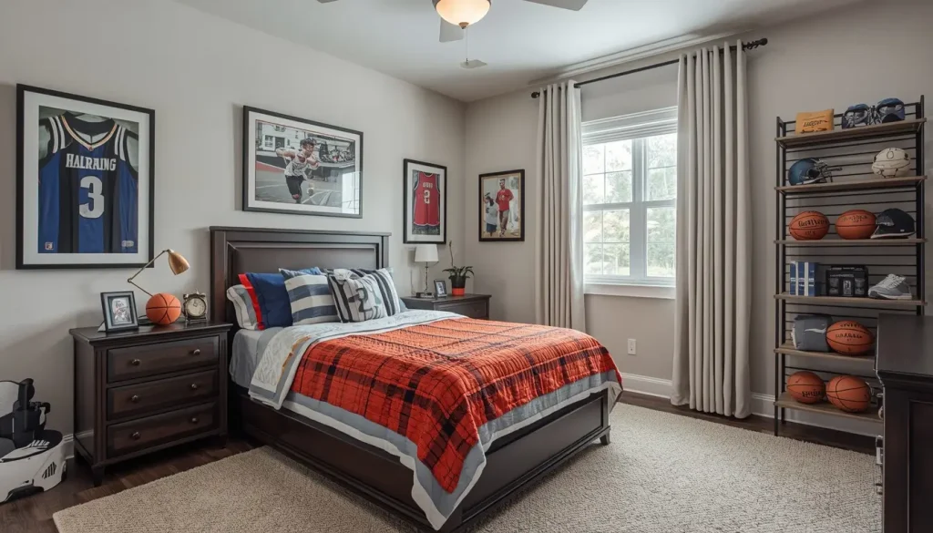 Sports-Themed Teen Bedroom