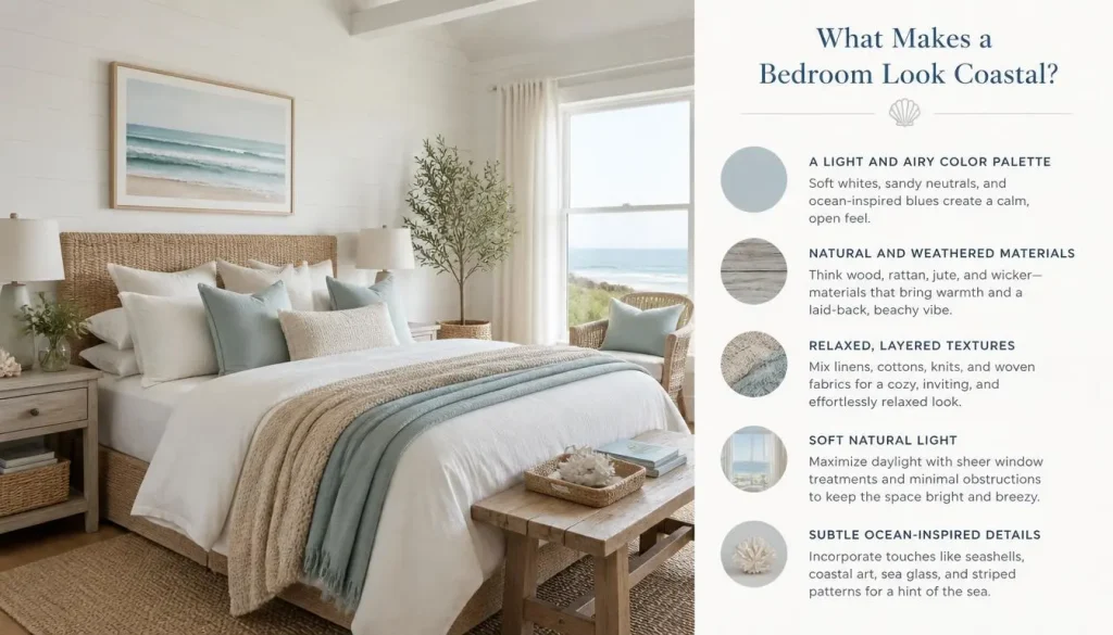 What Makes a Bedroom Look Coastal