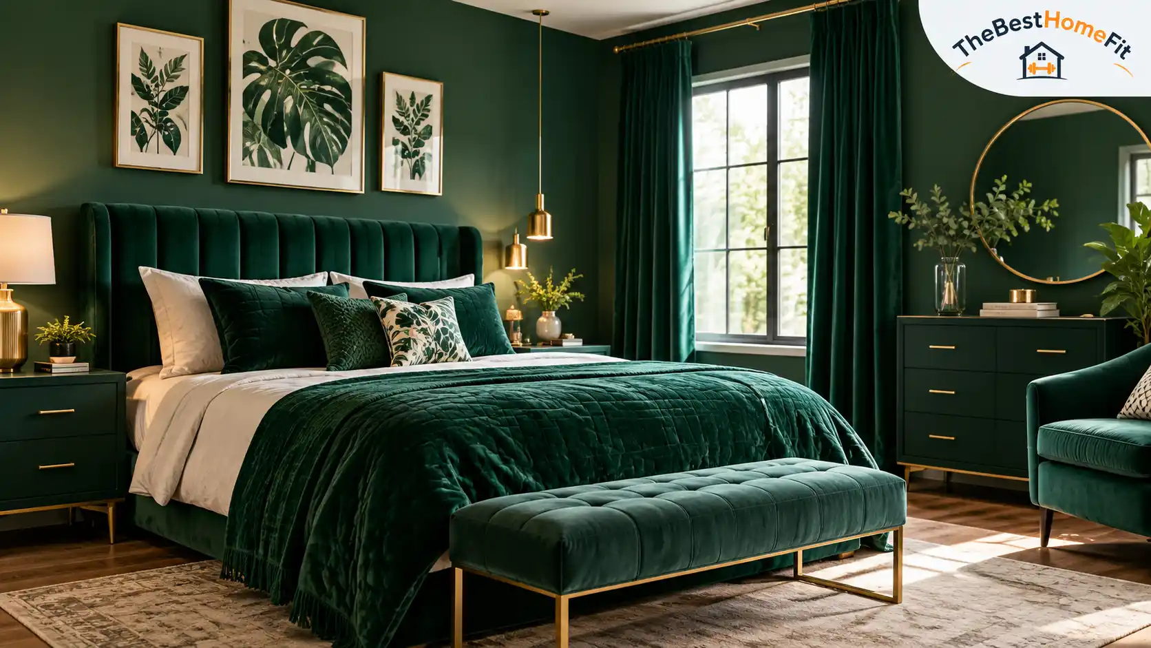 25 Emerald Green Bedroom Ideas