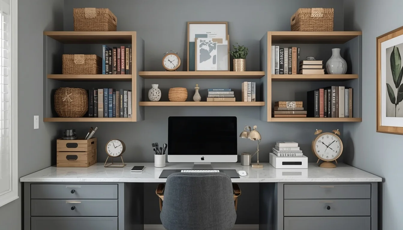 Add Shelves Above the Desk