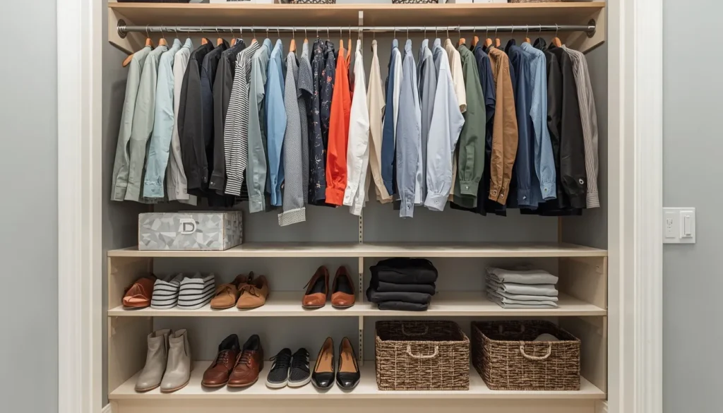 Add Shelving at the Bottom of the Closet