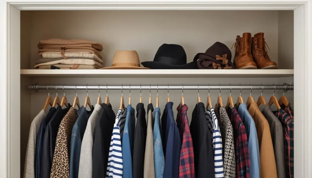 Add a Long Shelf Above the Hanging Rod