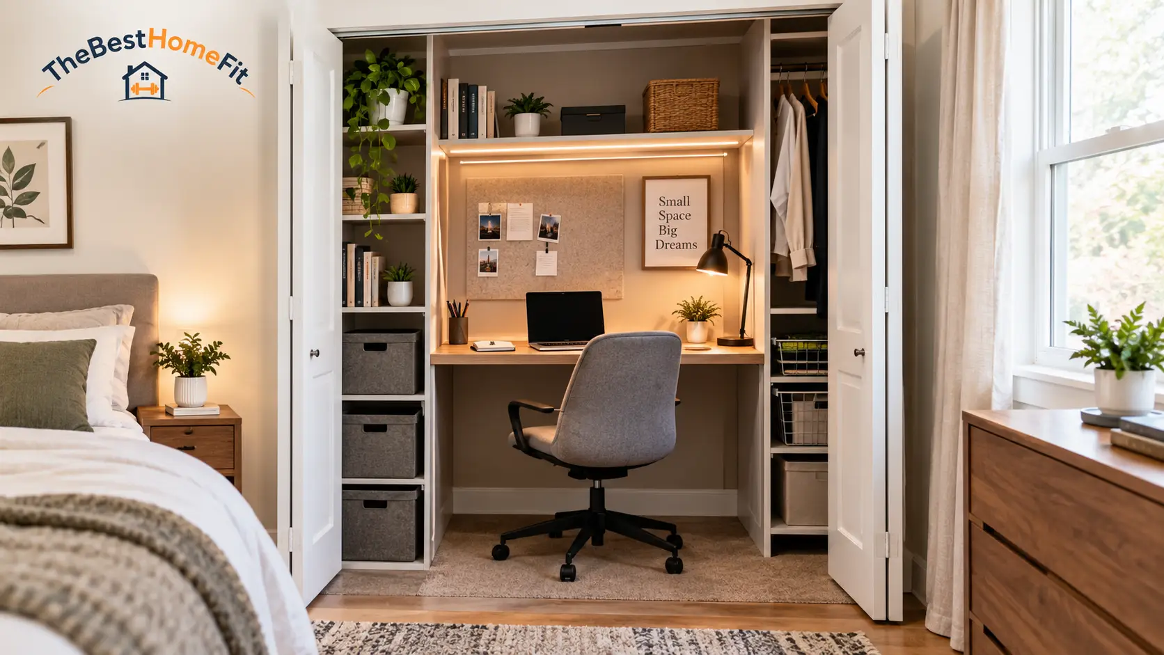 Bedroom Closet Office Ideas