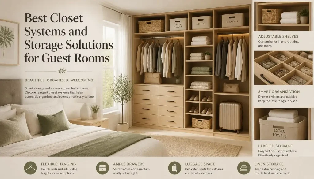 Best Closet Systems and Storage Solutions for Guest Rooms