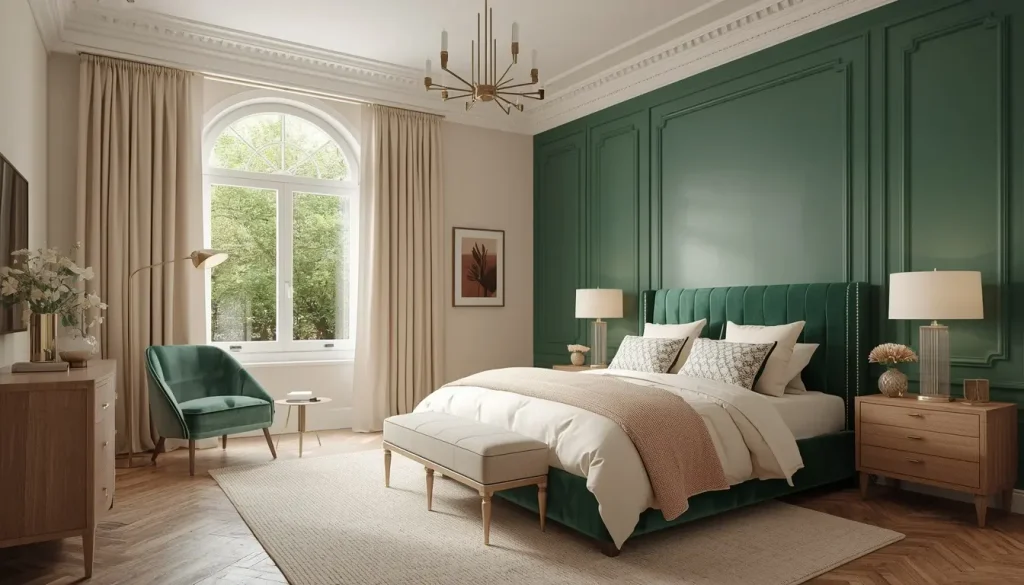 Best Colors That Go With Emerald Green in a Bedroom