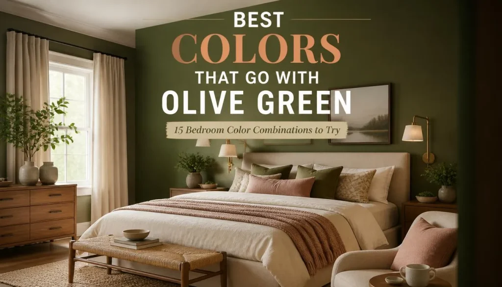 Best Colors That Go With Olive Green in a Bedroom