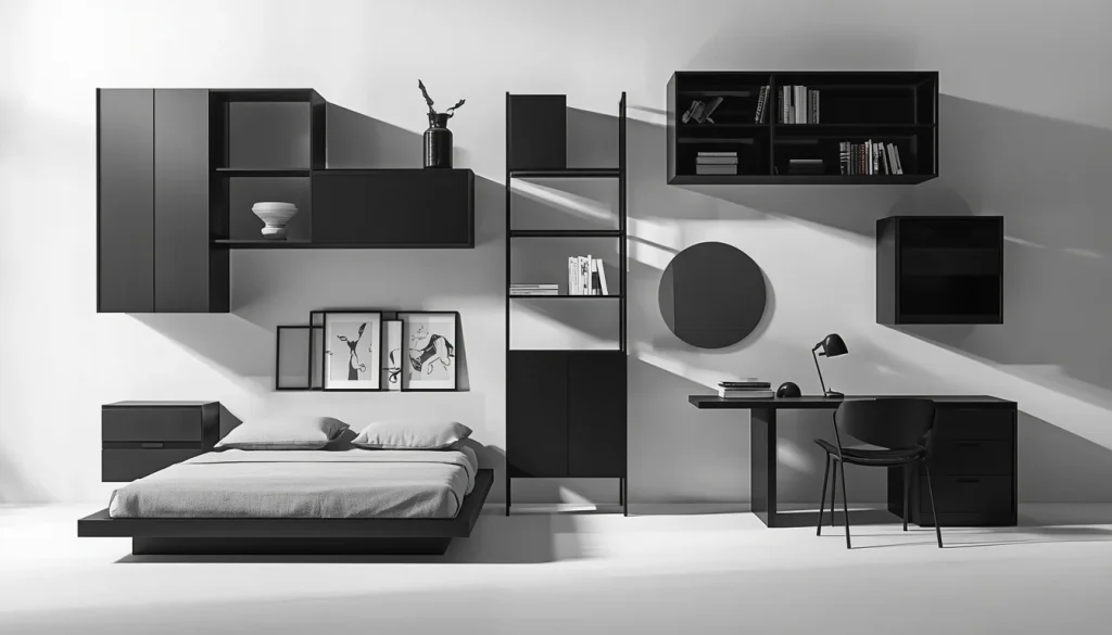 Black and White Teenage Bedroom Furniture Ideas