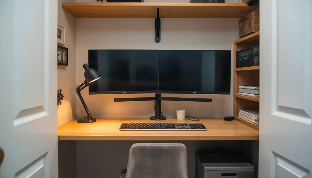 Build a Dual-Monitor Closet Office