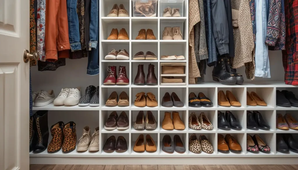 Create Vertical Shoe Storage