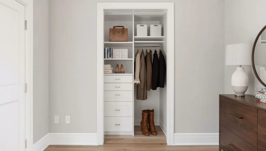 Create a Small Open Closet in an Awkward Nook
