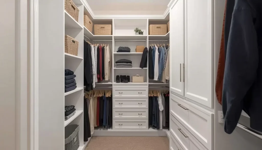 Create a Small Walk-In Closet With Vertical Storage