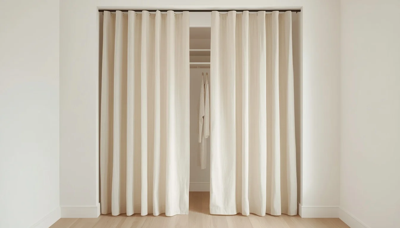 Floor-to-Ceiling Linen Closet Curtains
