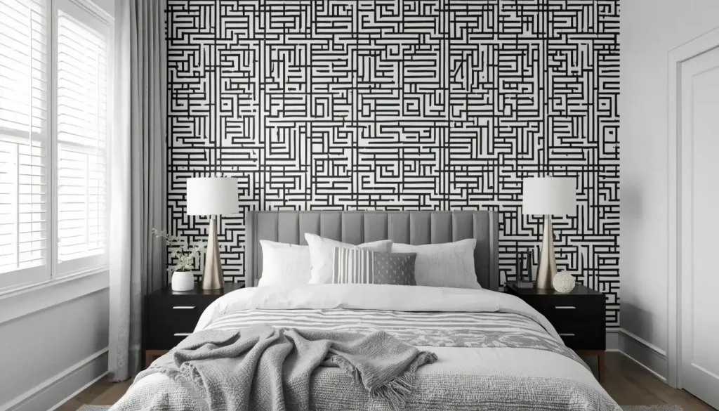 Geometric Black and White Wallpaper