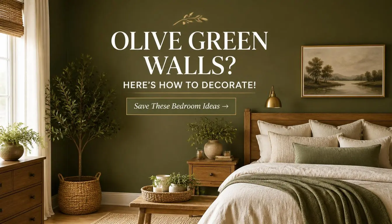 How to Decorate a Bedroom With Olive Green Walls