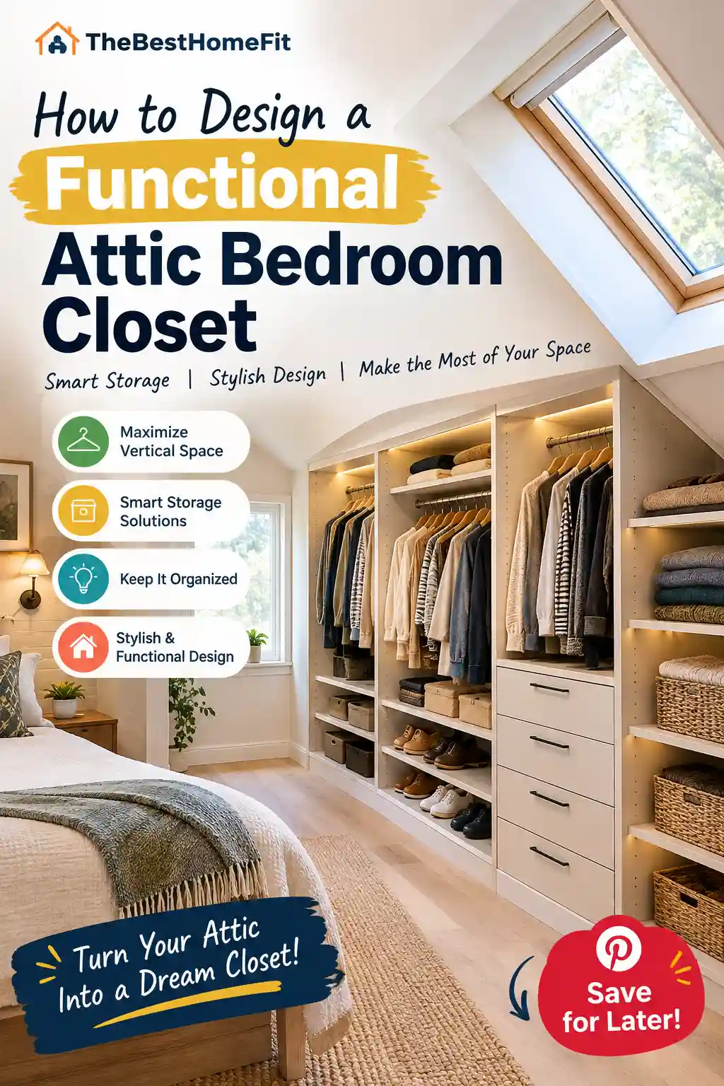 How to Design a Functional Attic Bedroom Closet