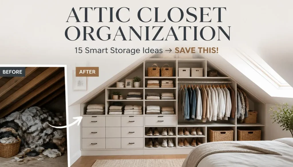 How to Organize an Attic Bedroom Closet