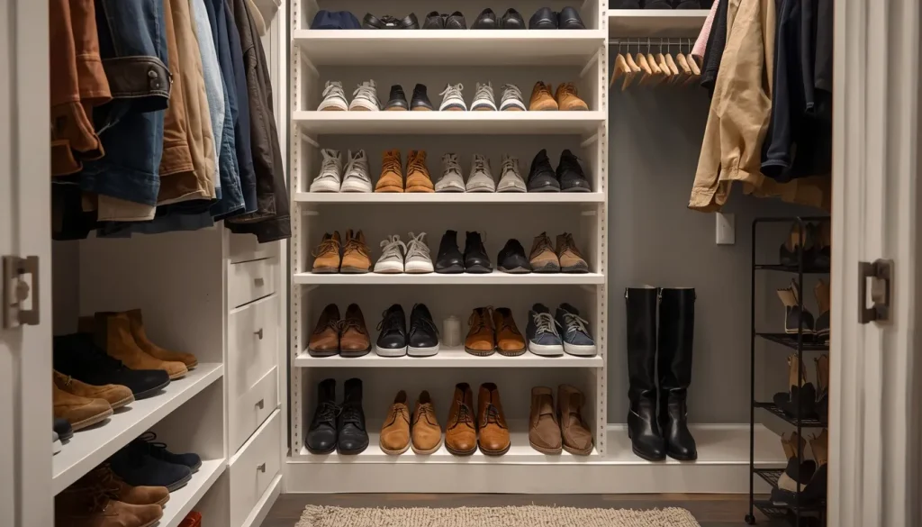 Install Dedicated Shoe Shelves
