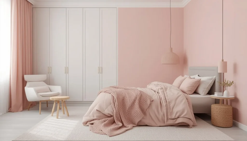 Minimalist Pink Bedroom