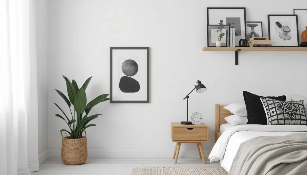 Mix Black and White With Natural Wood