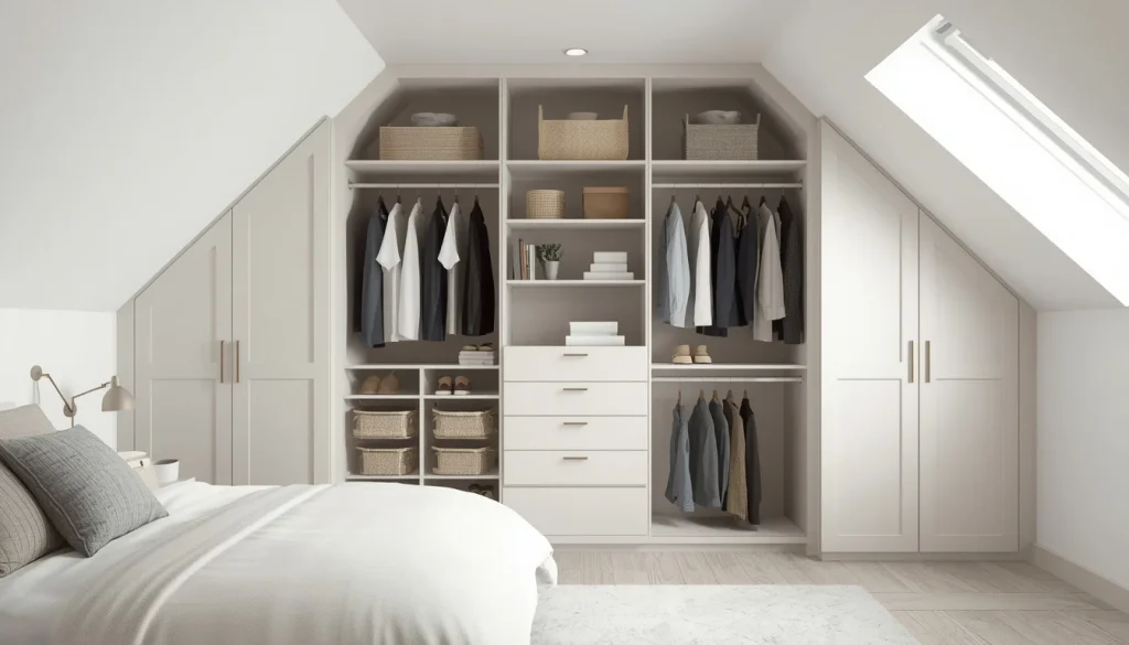 Modern Minimalist Attic Closet Design