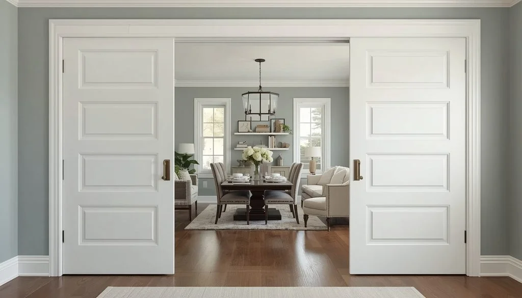 Sliding Doors With Decorative Molding