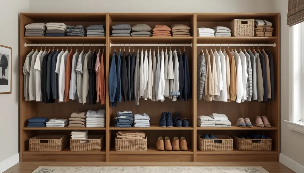 Turn a Bookshelf Into Clothing Storage