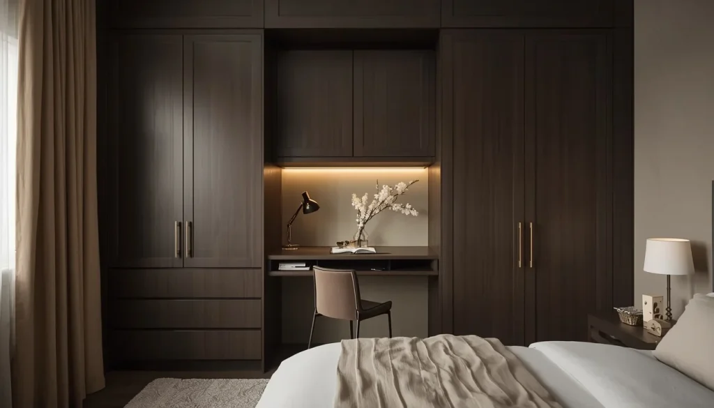 Wall Closet With a Built-In Desk