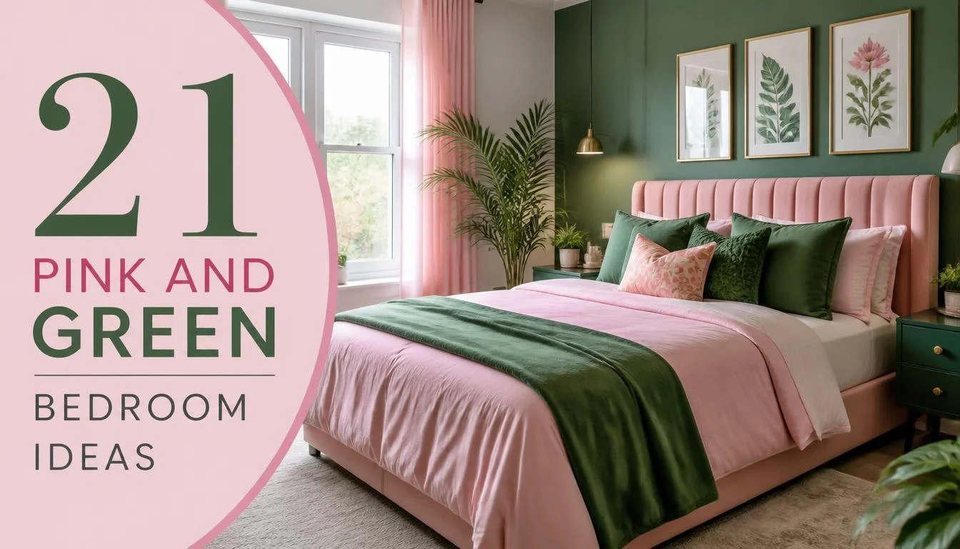 21 Pink and Green Bedroom Ideas